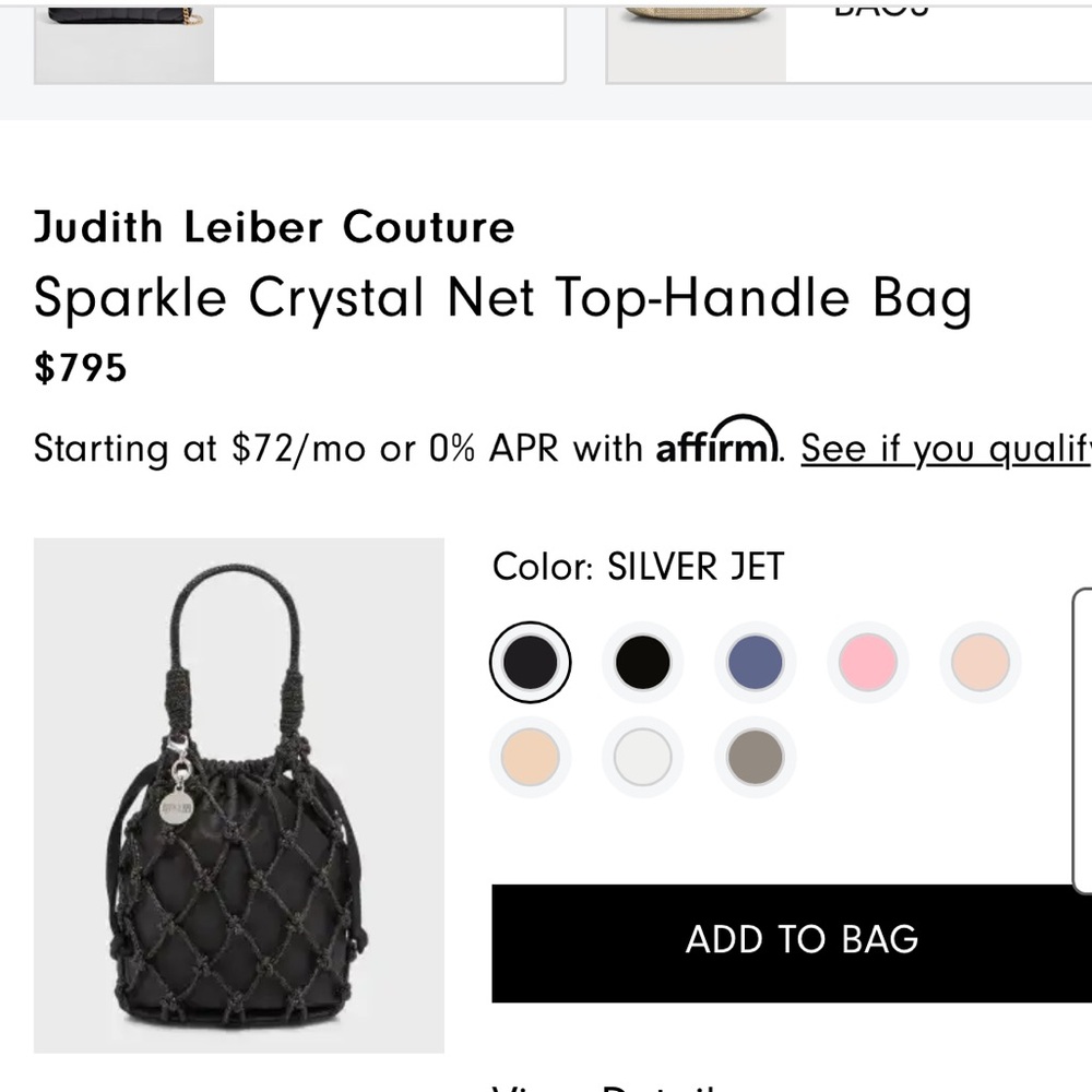 Judith Leiber Couture Sparkle Crystal Net Top-Handle Bag